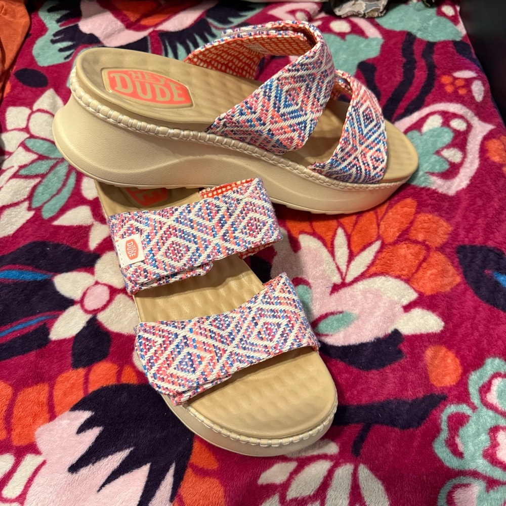 Hey Dude Women's Delray Slide Surf Baja Sandals Size 10